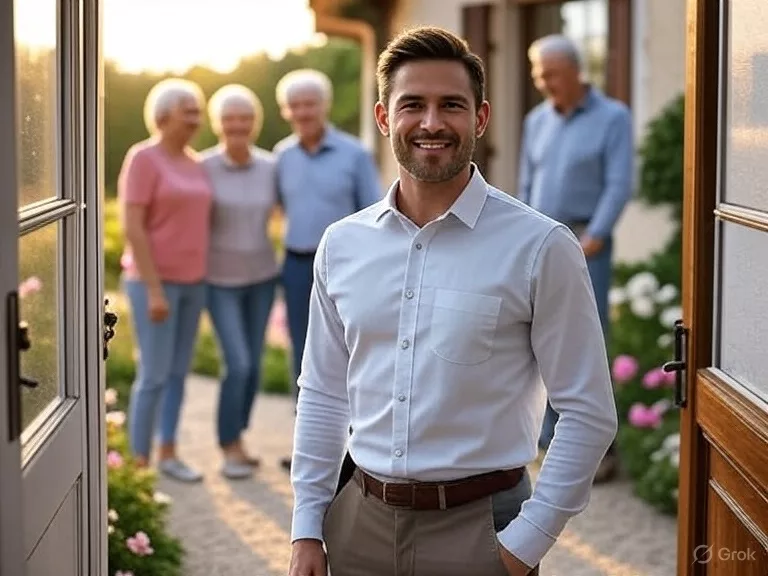 bailleur avec ses colocataire senior